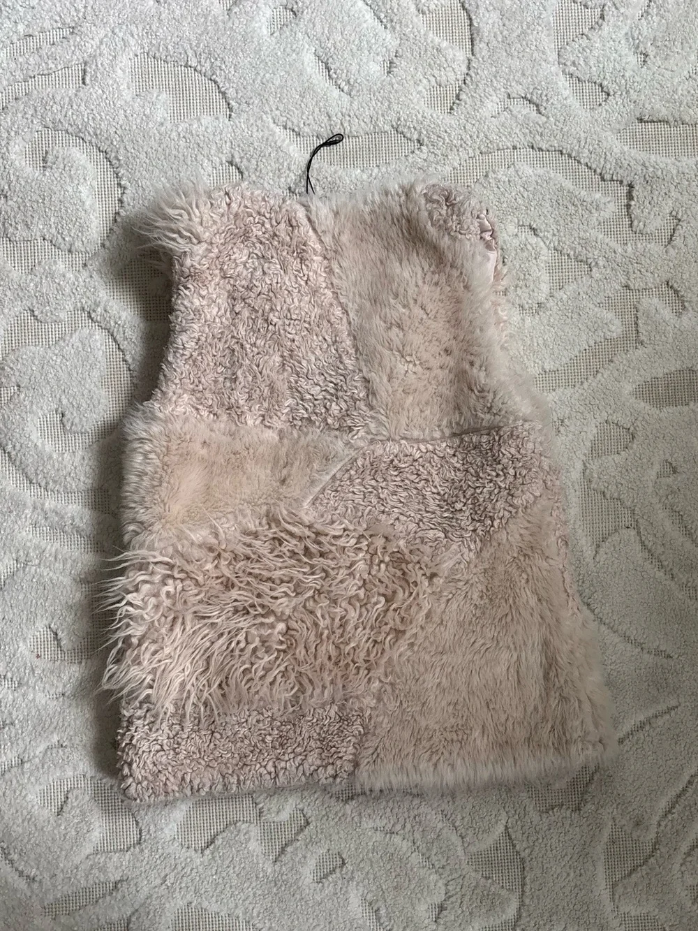 ZARA Girls Light Blush Sherpa Vest